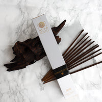 Oud Prachin- Organic Hand-rolled incense sticks coated with oud dust. Infused with saffron, osmanthus & spikenard- Box of 10