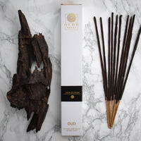 Oud de Siam - Organic Hand-rolled incense sticks coated with oud. Infused with amber & oud. - Box of 10