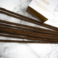 Mysore - Organic Hand-rolled incense sticks coated with oud and sandalwood dust. Infused with musk, sandlewood & oud. - Box of 10