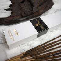 Mysore - Organic Hand-rolled incense sticks coated with oud and sandalwood dust. Infused with musk, sandlewood & oud. - Box of 10