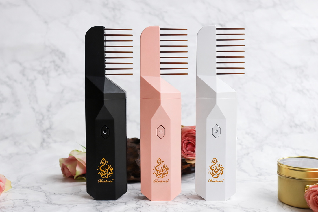 Oudh Rafan 2 in 1 Hair Bakhoor Diffuser & Burner comb
