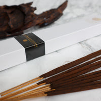 Oud Prachin- Organic Hand-rolled incense sticks coated with oud dust. Infused with saffron, osmanthus & spikenard- Box of 10