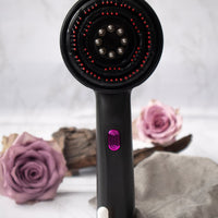 Oud Rafan Electric Scalp Massager Comb – LED Vibration Hair Growth Stimulator, Anti-Stress & Anti-Hair Loss, Rechargeable