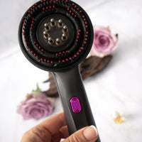 Oud Rafan Electric Scalp Massager Comb – LED Vibration Hair Growth Stimulator, Anti-Stress & Anti-Hair Loss, Rechargeable