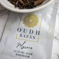 Organic Hair Bakhoor Chips - Mysore - coated with oud and sandalwood dust. Infused with musk, sandlewood & oud - 5g