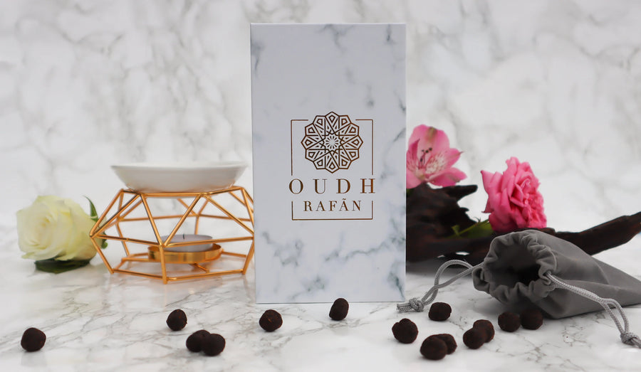 Safana – Pure Crushed Agarwood Infused in Oud | Luxury Bakhoor Home Incense with Rose & Amber