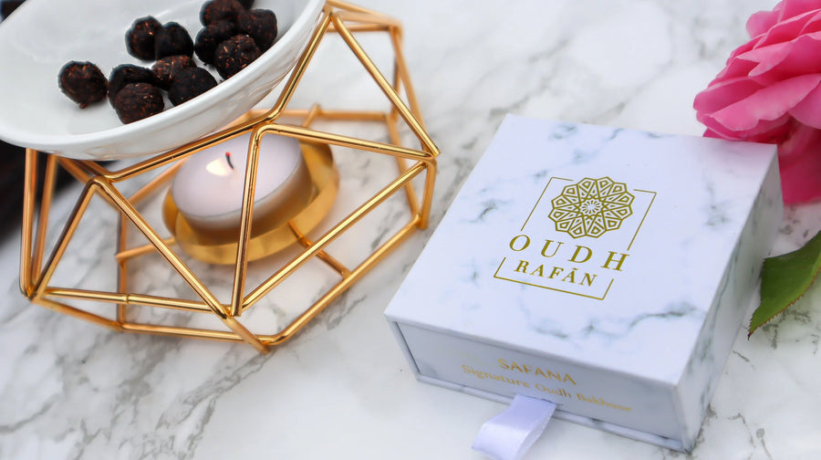 Safana – Pure Crushed Agarwood Infused in Oud | Luxury Bakhoor Home Incense with Rose & Amber