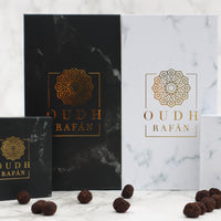 Safana - Pure crushed agarwood infused in oud, floral, rose, aromatic spice & amber, burning bakhoor home incense fragrance