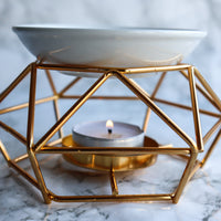Oudh Rafan Signature Oil Burner with Gold Base