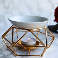 Oudh Rafan Signature Oil Burner with Gold Base