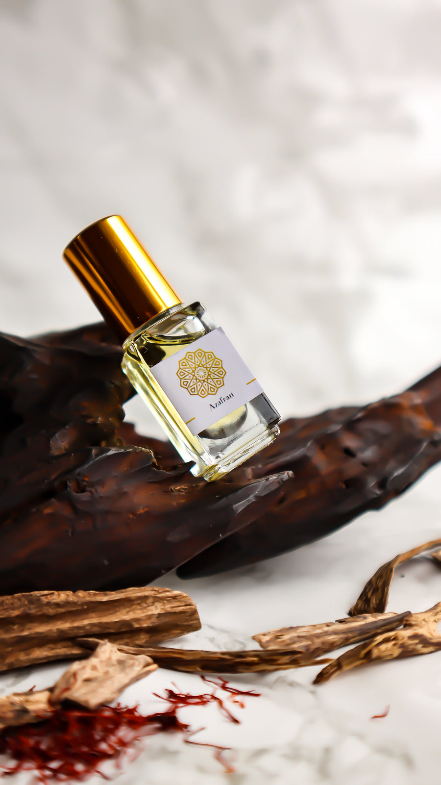 Azafran - Handcrafted pure organic perfume oil: A blend of saffron & oud